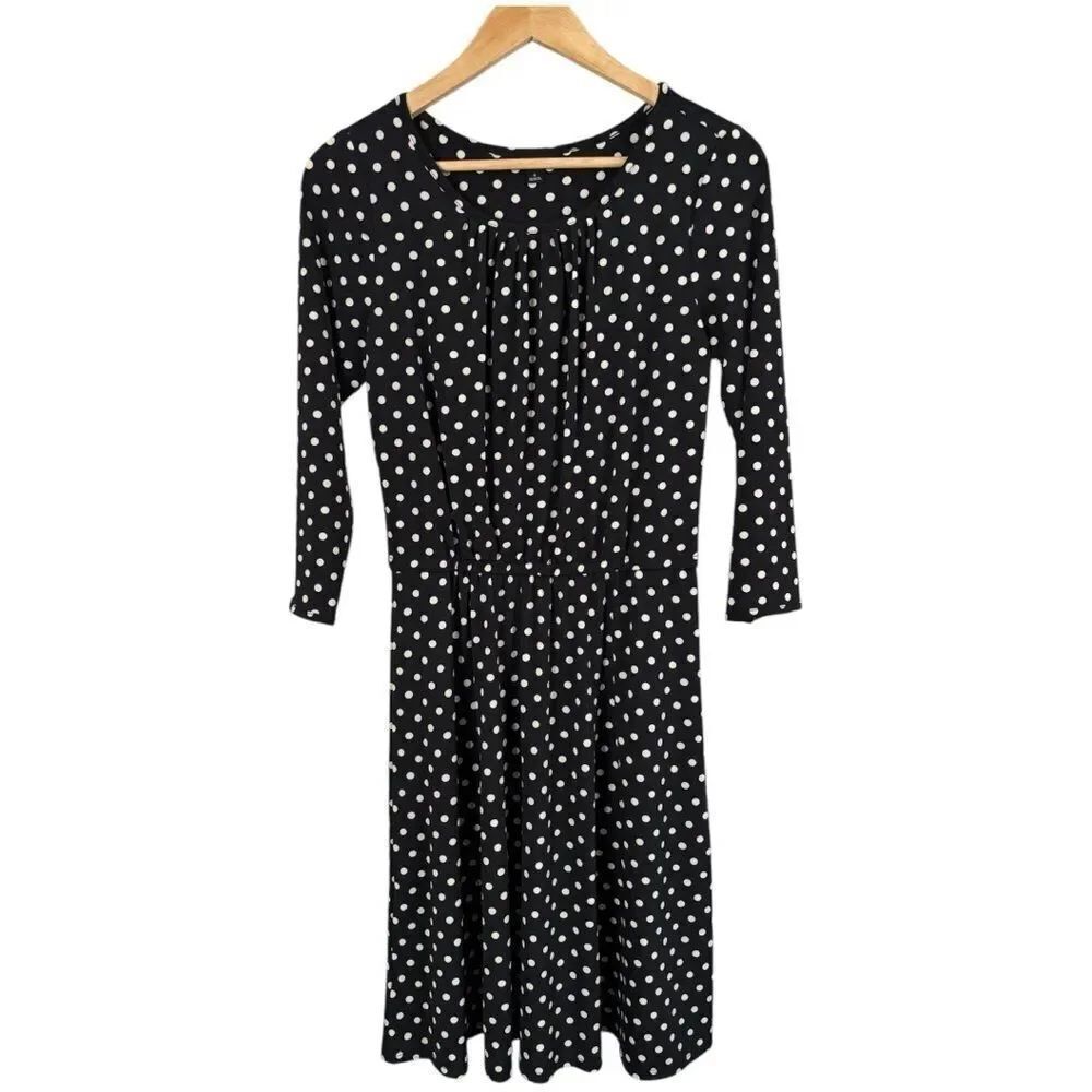 Ann Taylor Polka Dot Mini Fit and Flare Dress Small